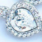 Heart-shaped Heart Zircon Crystal Diamond Bracelet