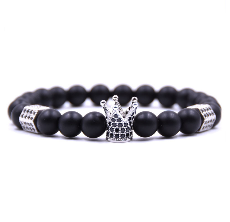 Natural Stone Crown Bracelet
