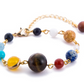 Universe Galaxy Eight Planets Natural Stone Bracelet