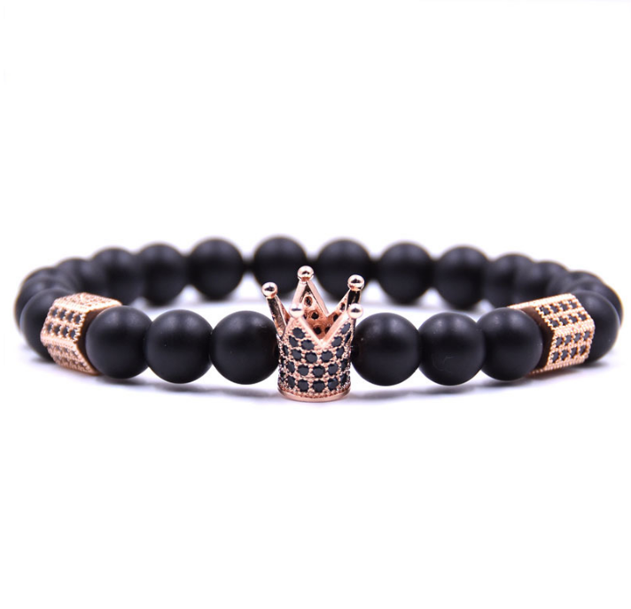 Natural Stone Crown Bracelet