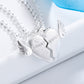 S925 Silver Plated Couple Heart Broken Heart Necklace