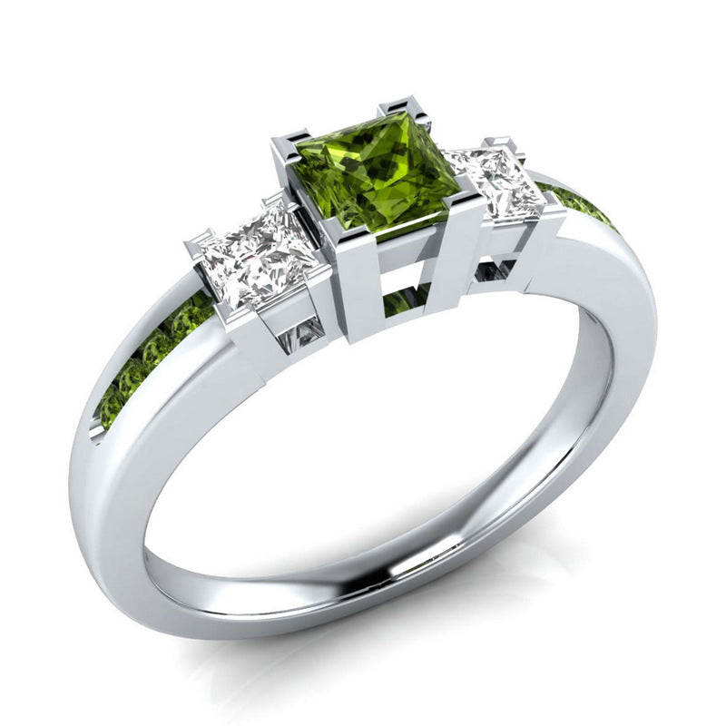 High Quality Sterling Silver Rings green