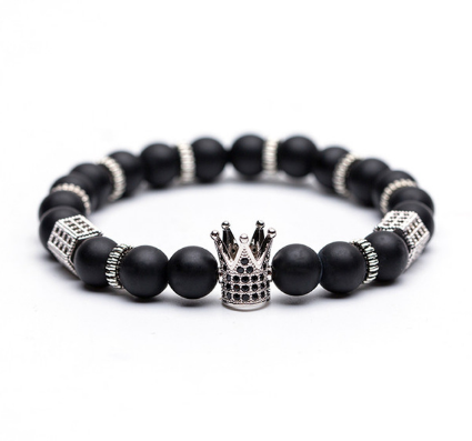 Natural Stone Crown Bracelet