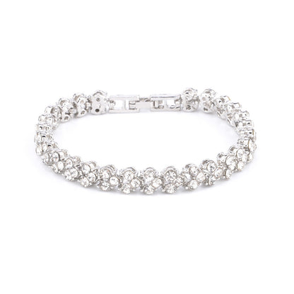 Full Stone luxury Rome Crystal Bracelets for Women