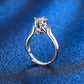 Moissanite Diamond Ring sterling silver
