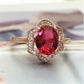 Red Rose Flower Ring