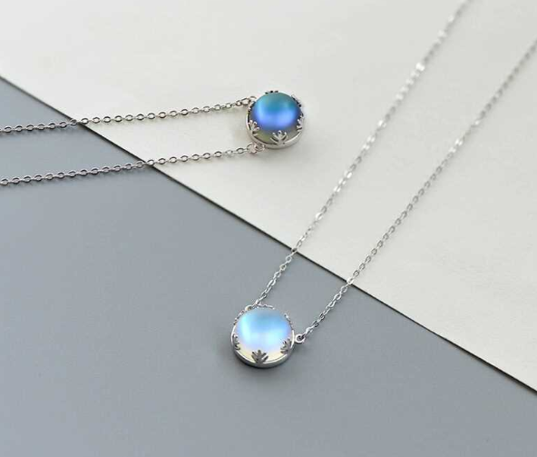 Aurora Forest Necklace Gemstone S925 Silver Elegant Jewelry