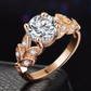 Zircon Engagement Ring Inlaid Zircon Gold