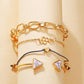 4 Piece Chain Bracelet Set