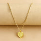 Initial Letter Heart Pendant Necklace