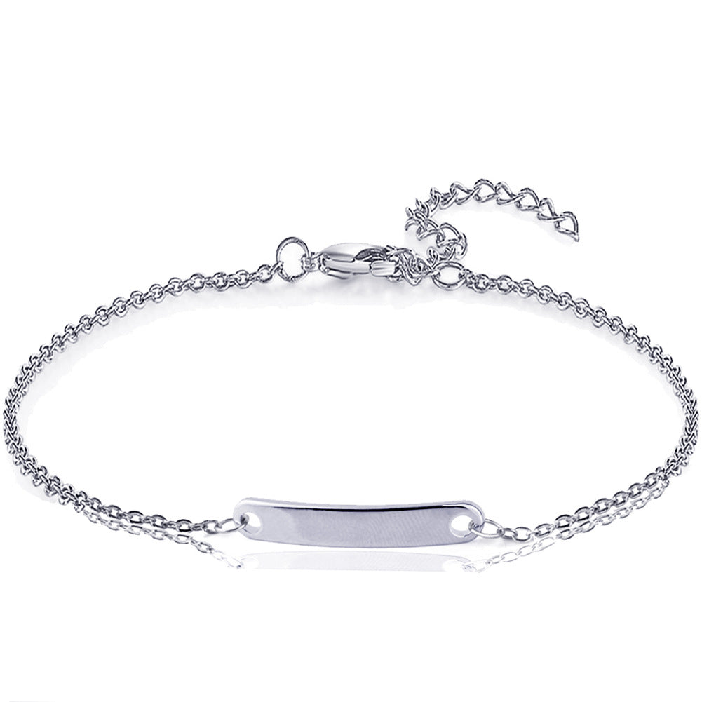 Stainless steel engraved bracelets for men