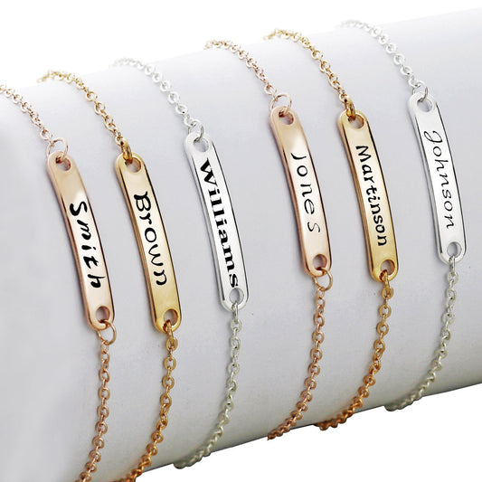 Stainless steel engraved bracelets for men