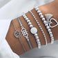 5 Piece Gray Tassell Bracelet Set