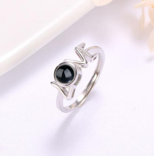 Colorful Photo "LOVE" Moment Finger ring