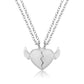 S925 Silver Plated Couple Heart Broken Heart Necklace