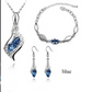 Crystal Earrings Necklace Bracelet Three-piece suit