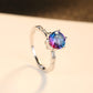 Silver Jewelry Synthetic Rainbow Gem Fashion Ring