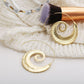18K Gold Plated Spin Spiral Earrings