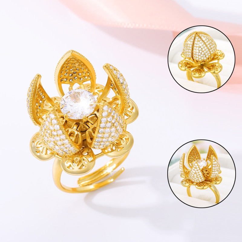 Bloomer adjustable Fashion Rings for Women