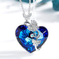Ocean Heart-Shaped Crystal Necklace