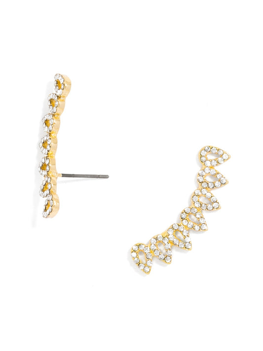 Arrows Gold Plated Stud Earrings