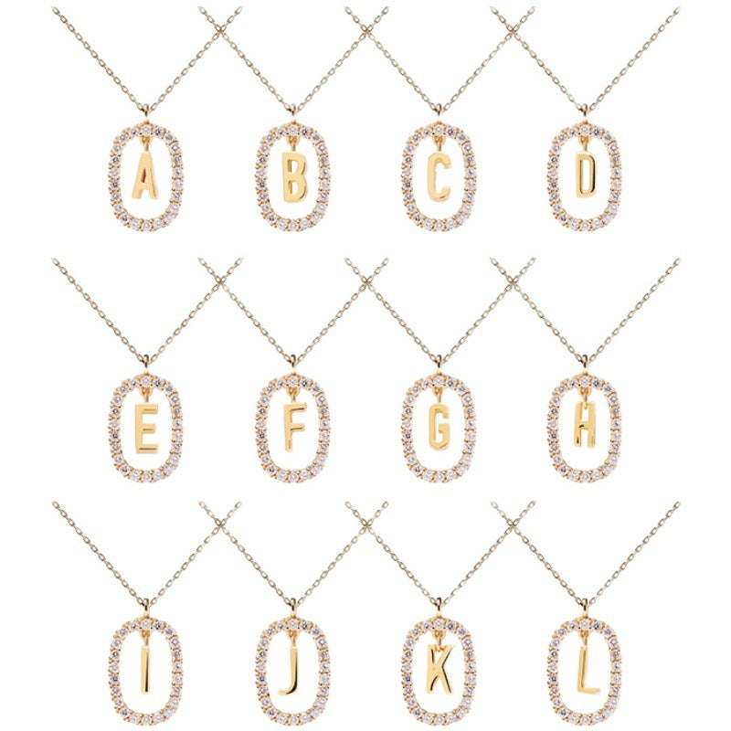 Women's Light Luxury Alphabet Sterling Silver Collarbone Necklace