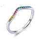 Rainbow zircon ring