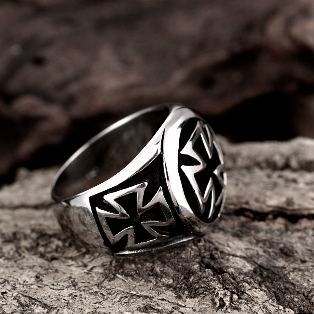 Stainless Steel Cross Ring