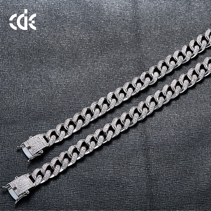 Amazon cross-border European and American Hip hop men's bracelet Cuban chain