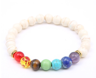 Universe Galaxy Eight Planets Natural Stone Bracelet