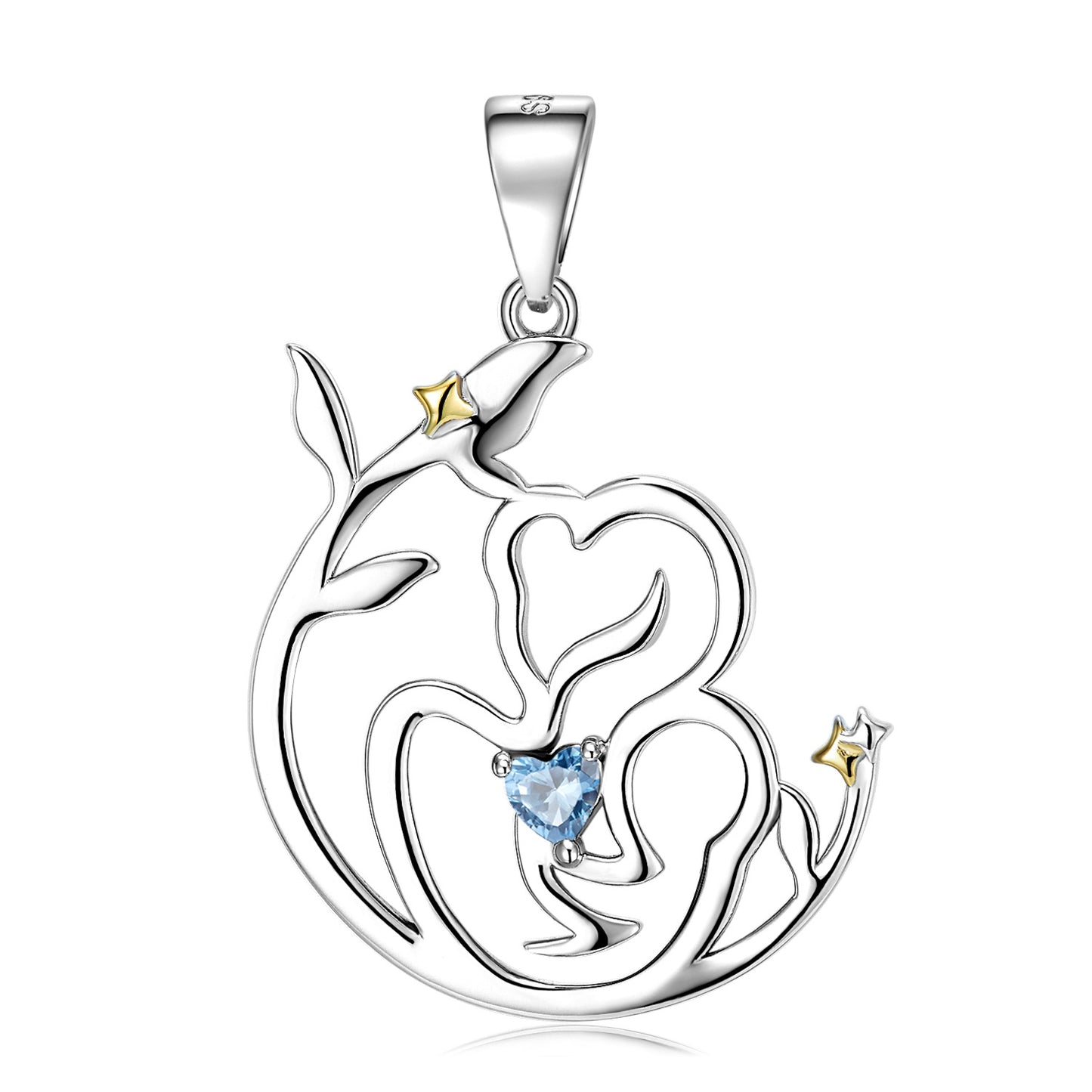 S925 Sterling Silver Love Necklace Mother's Day Series Sweater Chain