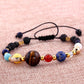 Universe Galaxy Eight Planets Natural Stone Bracelet