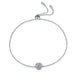 High Quality Silver Sunflower 0.5 Carat Moissanite Bracelet