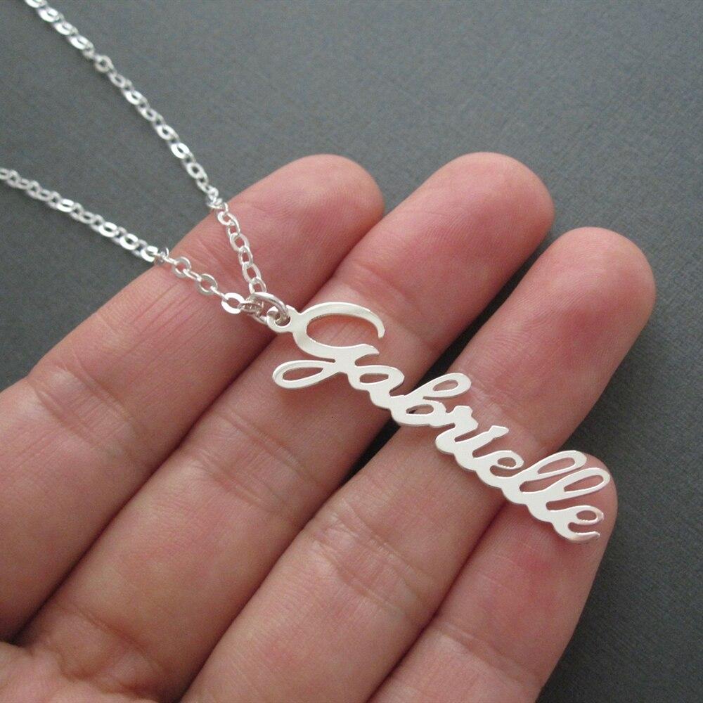 Simple Vertical Stainless Steel Pendant Necklace