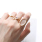 Summer Vintage Ice Crystal Floating Flower Ring
