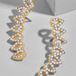 14K Gold Plated  Elements Curved Crawler Earrings