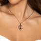 Simple Black Moon Cat Girl Fashion Versatile S925 Sterling Silver Zirconium Necklace