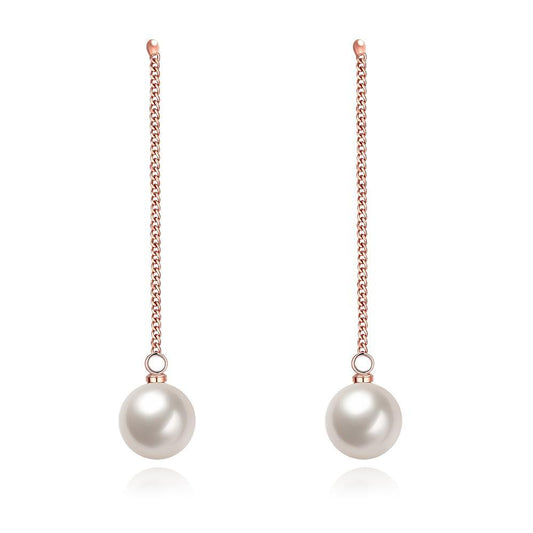 Freshwater Pearl Dangling Link Earrings