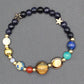 Universe Galaxy Eight Planets Natural Stone Bracelet