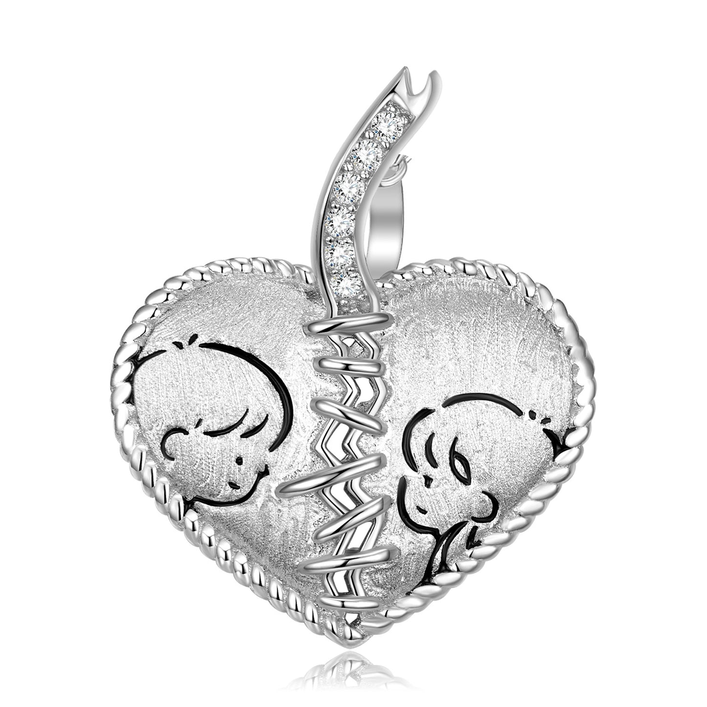 Original Sentimental Mended Heart Necklace Ins Style S925 Sterling Silver
