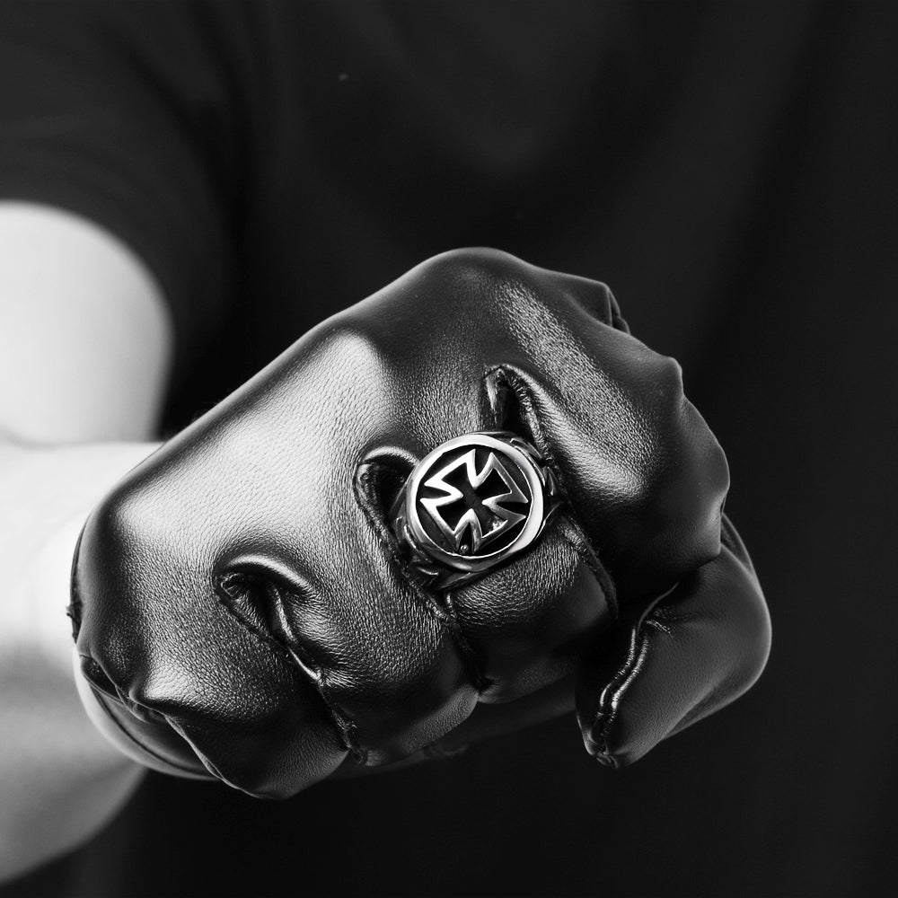 Stainless Steel Cross Ring