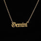 Zodiac Necklace Alphabet