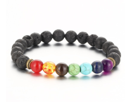 Universe Galaxy Eight Planets Natural Stone Bracelet