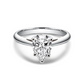 2 Carat Moissanite Ring Drop Shape Stone