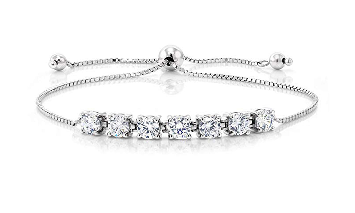 18K White Gold Plated Plated 4 Pack Set