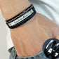 Glossy Stainless Steel Custom Leather Bracelets