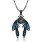 Original Design Blue Cicada Necklace S925 Sterling Silver Electroplated Black Gold Mixed With Dark Style Necklace