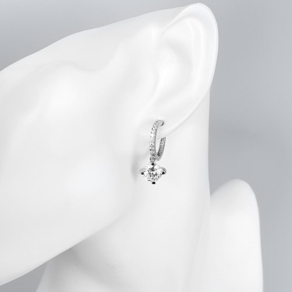 Dangling Pav'e  Elements Drop Earrings
