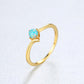 Women's Sterling Silver Ring Korean Version Inlaid Silver Australian Gemstones