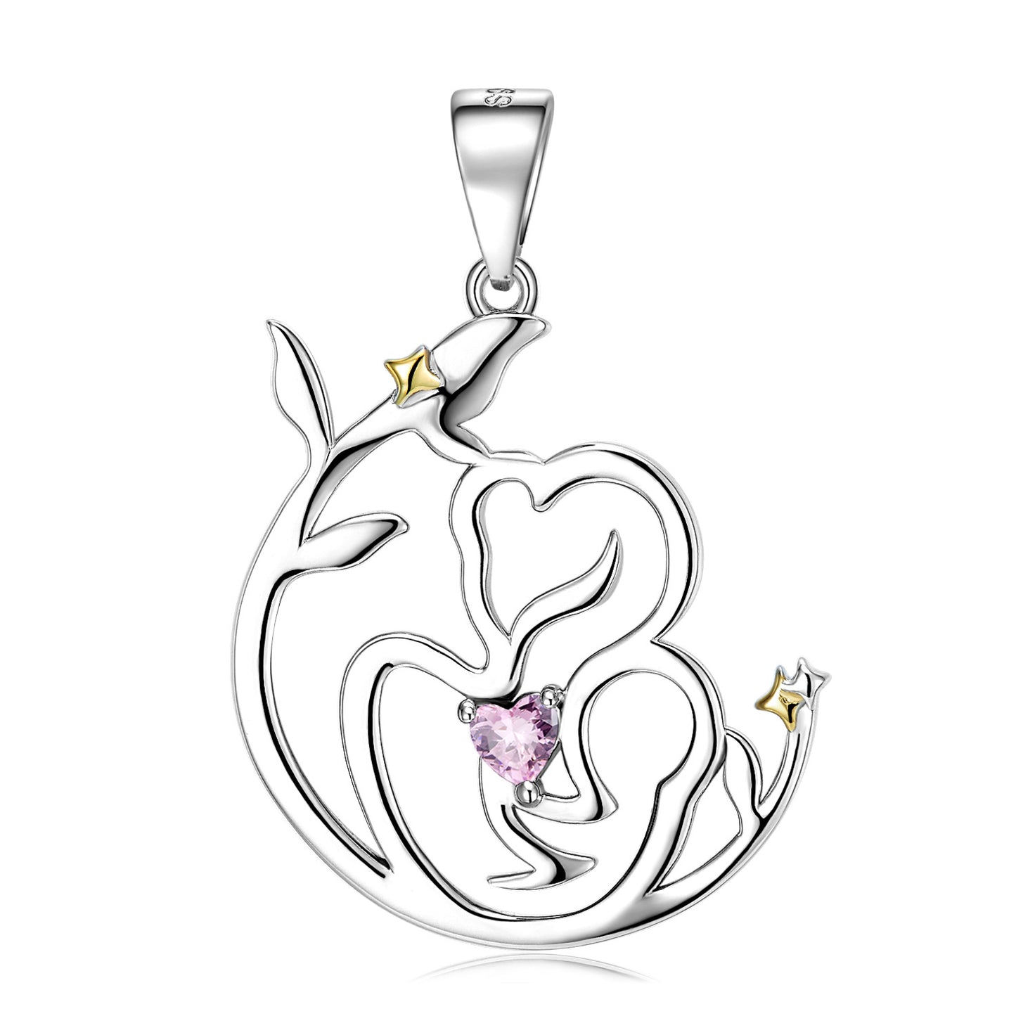 S925 Sterling Silver Love Necklace Mother's Day Series Sweater Chain